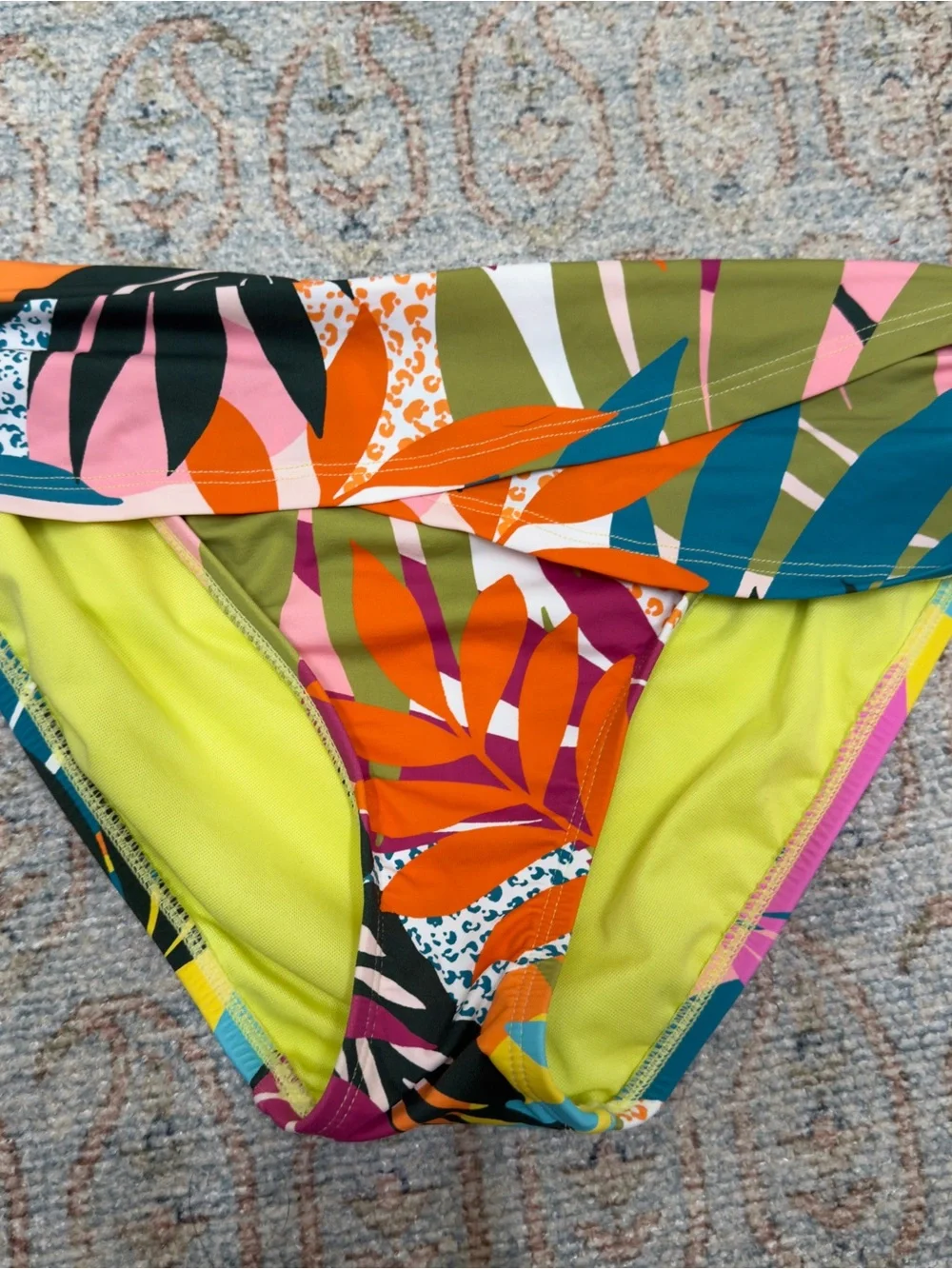 Bleu Rod Beattie Multi-Color Tropical Print Tankini size 8D/8